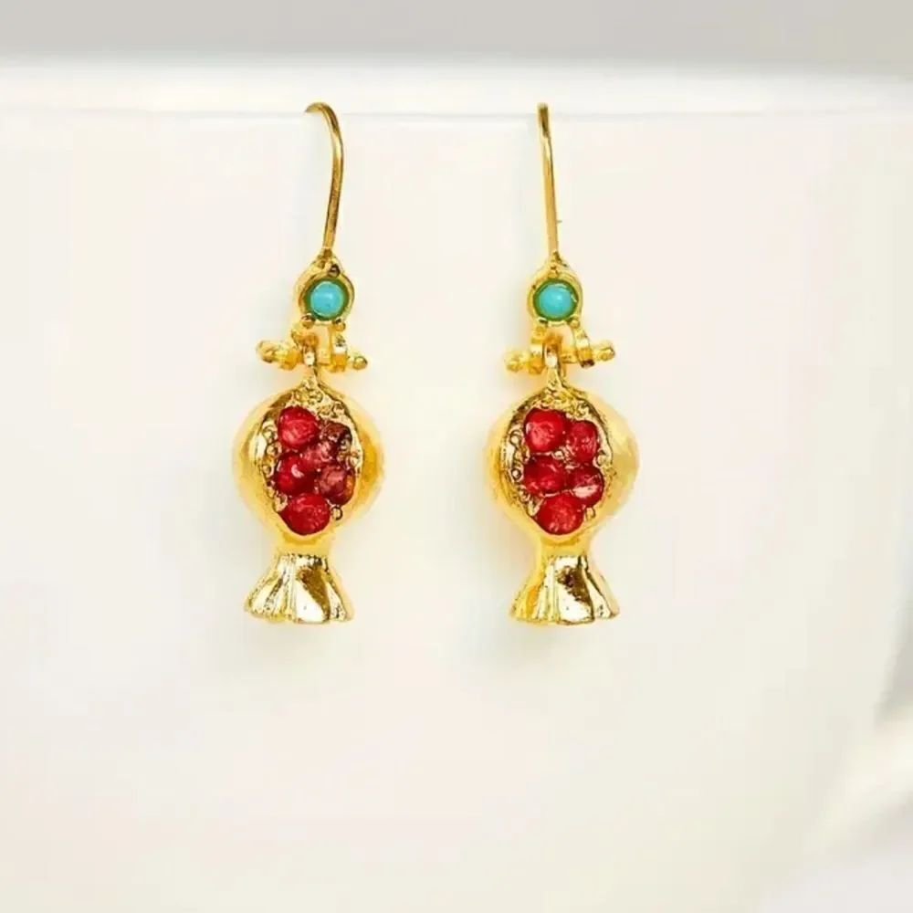 pomegranate Dangle Earrings A1010